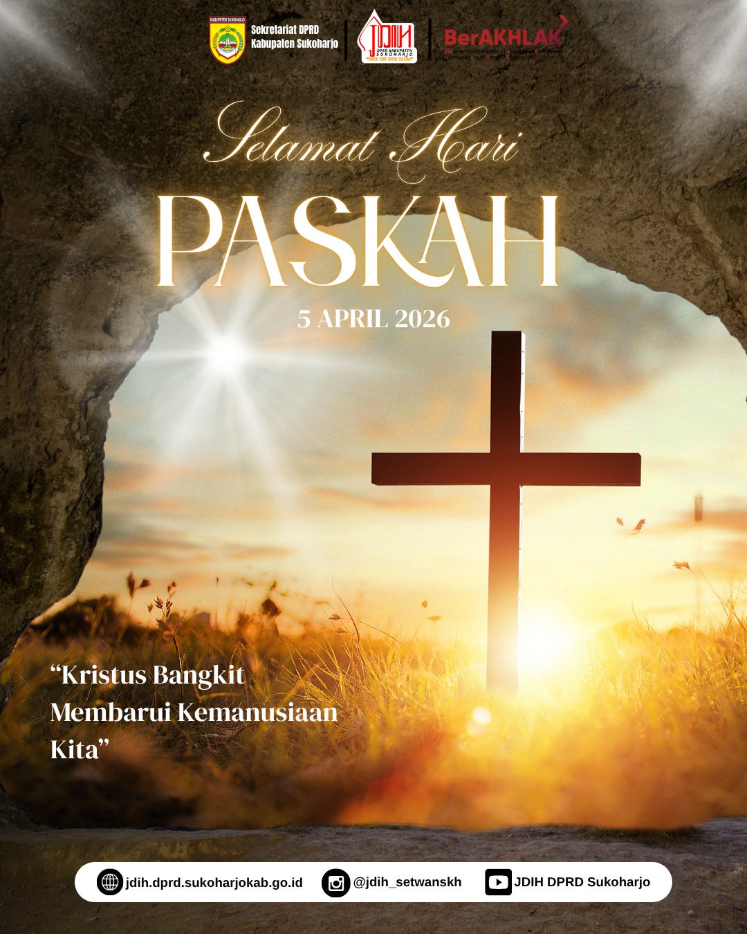 Selamat Hari Paskah Kristus Bangkit Membarui Kemanusiaan Kita.